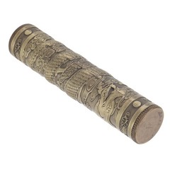 Metal Tube Container Embossed Pattern Water Proof Sealed Storage Tube