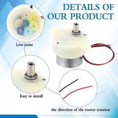 ElaraBerry 6 Pcs DC 6V 5RPM Slow Speed Gear Motor High Torque Rotating Motor …