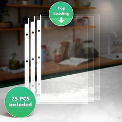 Half Letter 8.5×5.5’’ Pack of 25 Heavy Duty Page Sleeve Protectors for Mini 3…