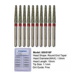 Dental Diamond Burs FG Friction Grip High Speed Football Round End Taper 856 368