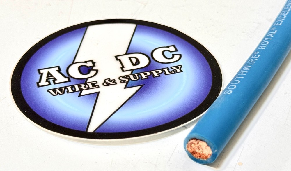 2 AWG EXCELENE WELDING BATTERY CABLE BLUE 600V MADE IN USA EPDM SOLAR LEAD 25′