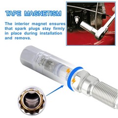 14mm 12 Point Spark Plug Removal Tool ，Thin Wall 3/8″ Spark Plug Socket Remova