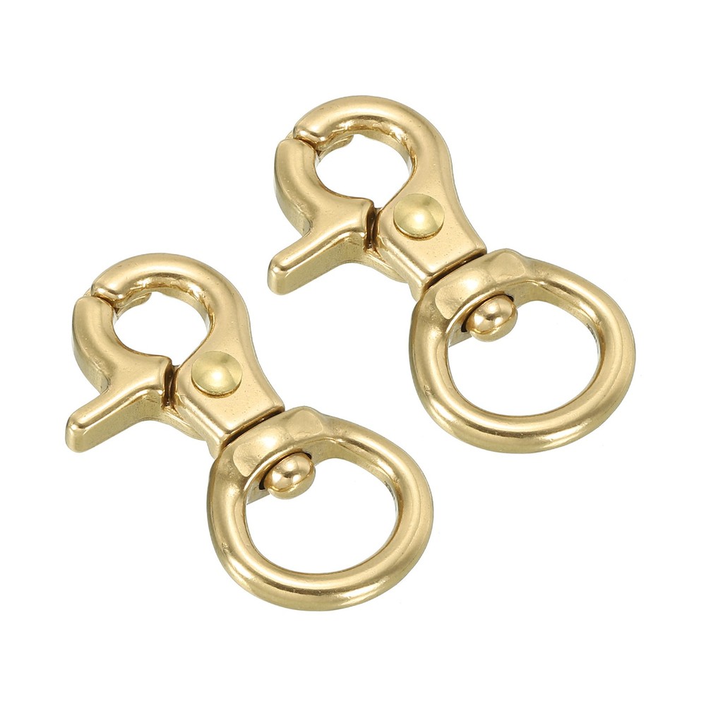 2pcs Lobster Clasp Keychains 2/1″ Round Clasps Swivel Trigger Snap Hook