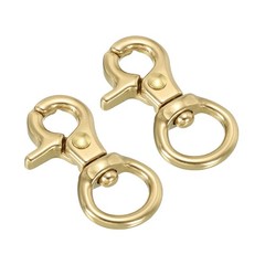 2pcs Lobster Clasp Keychains 2/1″ Round Clasps Swivel Trigger Snap Hook