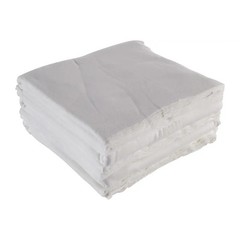 Brixwell QI7M-001 Wiping Cloth, Cotton, 18″ x 18″ Premium Quality White