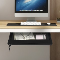 Slide Out Under Desk Keyboard Tray Pull Out Keyboard Drawer Shelf Vented Design