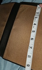 Franklin Covey Dark Brown Full Grain Leather Planner Notebook Cover Snap Closure