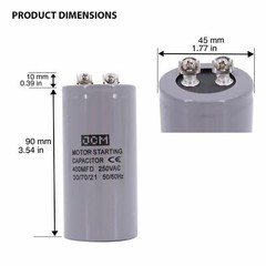 400MDF 250VAC MOTOR STARTING CAPACITOR CD60A 400uF 250 VAC Start 250V 400 MFD UF
