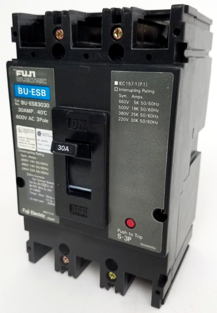 BU-ESB3030 Fuji Electric 30 Amp Circuit Breaker +2 Sets of Lugs*NEXT DAY OPTION*