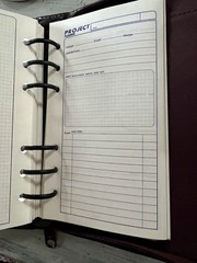 1990s Vintage “Time Planner” w/ Faux Burgundy Leather Ring Binder + New Pages