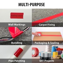 2 Rolls Red Duct Tape Heavy Duty Version, 2 in x 50 Yards Roll, 100 Yards Total