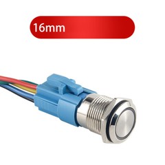 12/16/19/22mm Waterproof Momentary / Latching LED Push Button Switch Metal 3~24V
