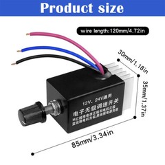DC 12V 24V Motor Speed Control Switch Car Truck Fan Heater Control Defroster 2pc