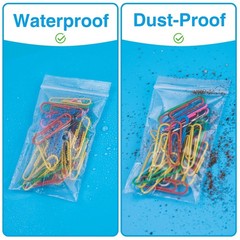 100pcs 2×3 Inch Clear Zip Lock Bags Resealable Poly Bags 4 Mil Heavy Duty