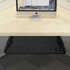 22×15″ Under Desk Keyboard Mouse Drawer Tray Silent Slide Rails for Home Office