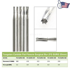 Dental Carbide Burs High Speed FG 19mm / Surgical FGOS FG SL 557 25mm