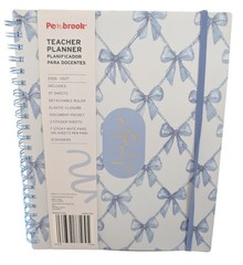Pembrook 2026-2027 Teacher Planner Academic Calendar Blue Ribbon Bow New
