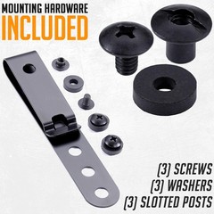 HolsterSmith Universal Metal Belt Clip for Holster Making – (Model 5) – (3-Ho