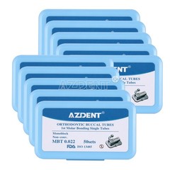 50Sets AZDENT Dental Orthodontic Buccal Tubes 1st Molar Tube MBT 022 Bondable