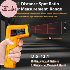 Infrared Thermometer Gun Non-Contact Laser Temperature Gun,-58°F~986°F(-50°C~530