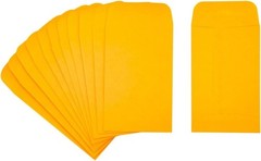120 Pack Of #1 Small Coin/Seed Envelopes 2.25″ x 3.5″ with Gummed Flap Yellow