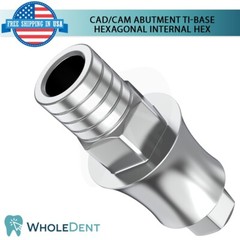 10x Ti-Base CAD/CAM Hexagonal Abutment Titanium Dental Int Hex Connection 2.42mm