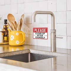 2PCS Be Considerate Clean up after Yourself Sign for Bathroom and Kitchenï¼ŒS…