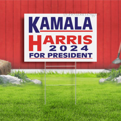 Kamala Harris 2024 Yard Sign USA Presidential Elections Outdoor Coroplast Sign