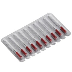 House Brand Dentistry 400603 HSB Barbed Broaches #3 X-Fine 25mm Sterile Red 10Pk