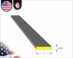 3/16″ x 1″ Metal Flat Bar – Mild Steel – Metal Stock – 12″ Long (1-ft)