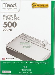 Reliable Self-Adhesive Security Envelopes 4-1/8″ x 9-1/2″ – 500 Count Value Pack