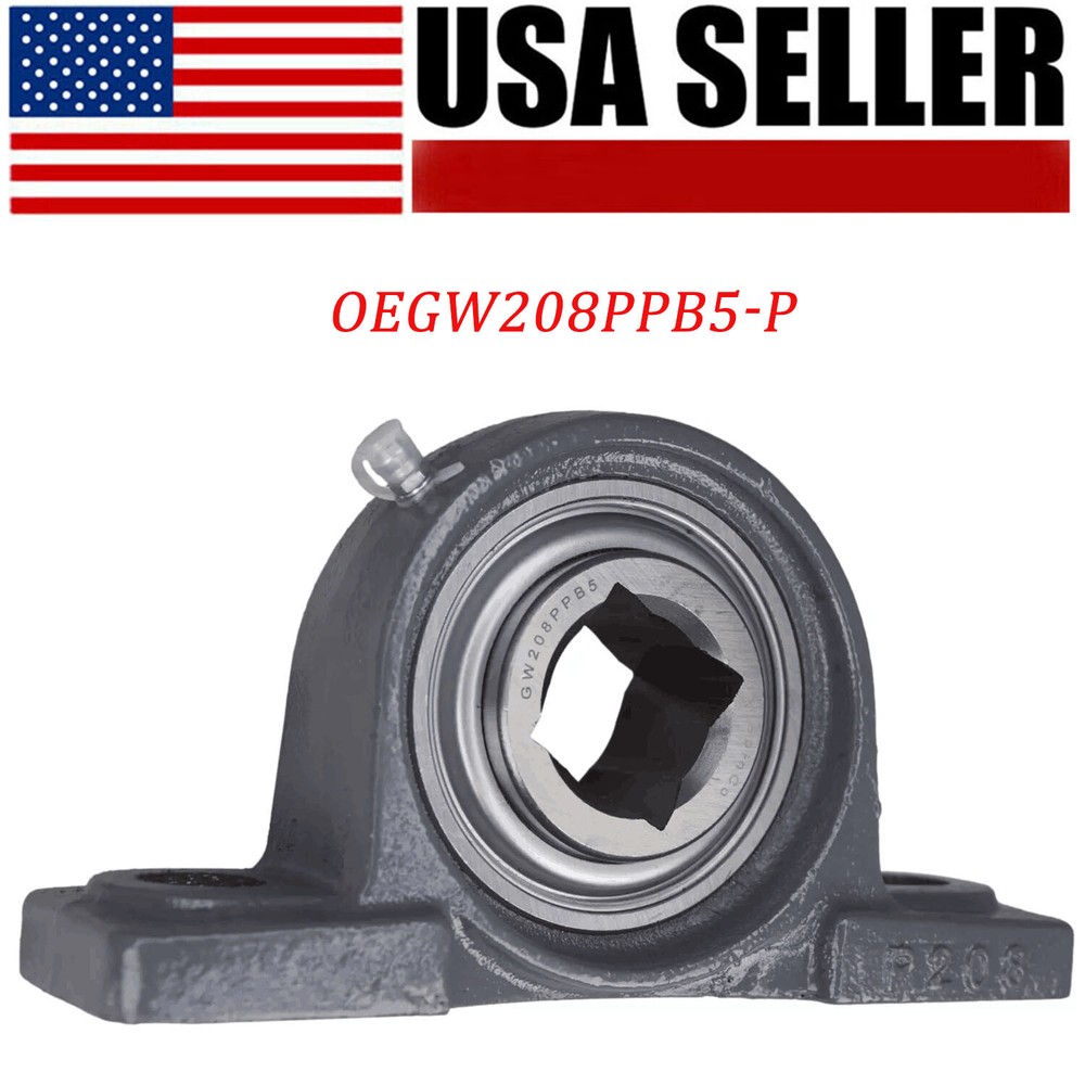 1-1/8″ Square Disc Harrow Pillow Block Bearing Tufline GW208PPB5-P FREE SHIPPING