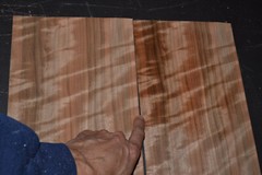 Queensland Walnut Raw Wood Veneer Sheet 8 x 31 inches 1/42nd BLEMISHED J7861-31
