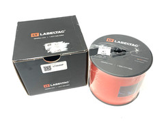 LabelTac LT404HP Pro Model High Perf. 10 Year Vinyl Label RED, 4″ x 150’/Roll