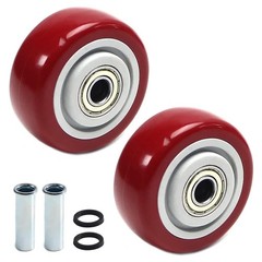 Universal Fit 2Pcs 3-Inch PU Caster Wheels – Ideal for Trolleys and Workbenches