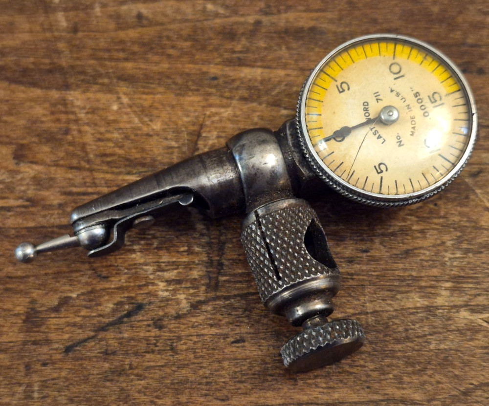 Vtg The L.S. Starrett Co. 711 Last Word Dial Metric Indicator .0005″ Early