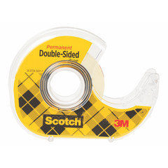 Scotch Permanent Double Sided Tape: 1/2 in. x 6-0.94 yds. (Transparent)