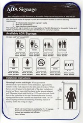 ADA Compliant, Restroom Signs, Blue, with Braille text 6″x9″