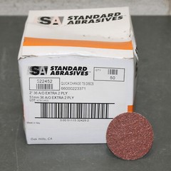 (50) Standard Abrasives 2″ Sanding Discs 522452, 36 Grit, TS Quick Change, AO