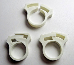 x5 SHC-32-GF ESSENTRA HEAVYDUTY WHITE Wire Cable Hose Reusable Clamp 17/32 19/32