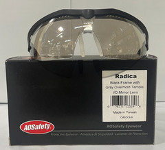 AOSafety Indoor Outdoor Anti Fog Clear Mirror Sun Safety Glasses ANSI Z87+