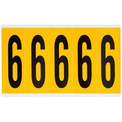 BRADY 1560-6 Number Label,6,5in.Hx1-3/4in.W,Vinyl 32MF09