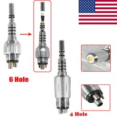 Dental MULTIflex Lux LED Quick Coupler 4/6Hole for Fiber Optic Handpiece YG4/Y6