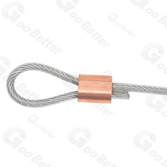 Copper / Stainless Steel Ferrules Crimping Sleeve Wire Rope Cable For Steel Wire