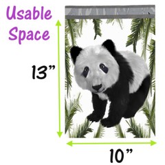 10×13 Panda Bear Poly Mailers, Black and White Self Seal Shipping Mailing Bags