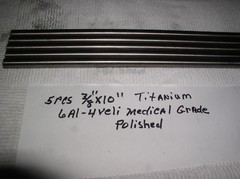 3/8″ TITANIUM ROUND ROD BAR 6 AL-4VELI 5 pc. 10″ + LONG MEDICAL GRADE 23