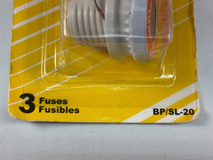 Screw-In Plug Fuses (3 PACK) 20-Amp Time Delay Bussmann BP/SL-20 New Sealed