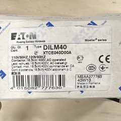 Eaton Moeller DILM40 XTCE040D00A IEC Contactor 3-Pole 60A 110/120V