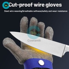 Stainless Steel Mesh Protective Glove Knife Cut Resistant Chain Mail Work Safety
