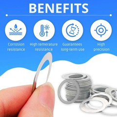 100Pcs M3-M40 Stainless Steel Ultra Thin Flat Washer Ultrathin Shim Plain Gasket